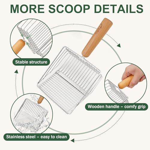 Cat Litter Scoop with Holder (Scoop-Black)