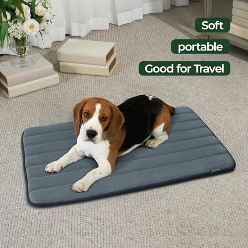Dog Crate Pad (36.0"L x 23.0"W x 0.8"Th / Dusty Blue, 2 Packs)