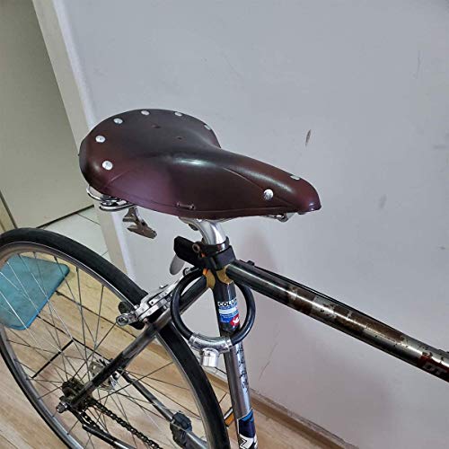 English Vintage Bicycle Saddle Touring City Saddle Comfortable Comfort Leather Bicycle Seat with Spring Rivets for Women Men (Coffee)