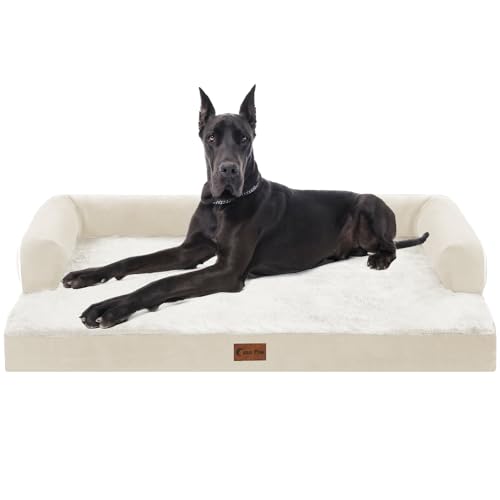Orthopedic Washable Dog Bed for Extra Large Dogs (Beige / 53.0"L x 42.0"W x 8.0"Th)