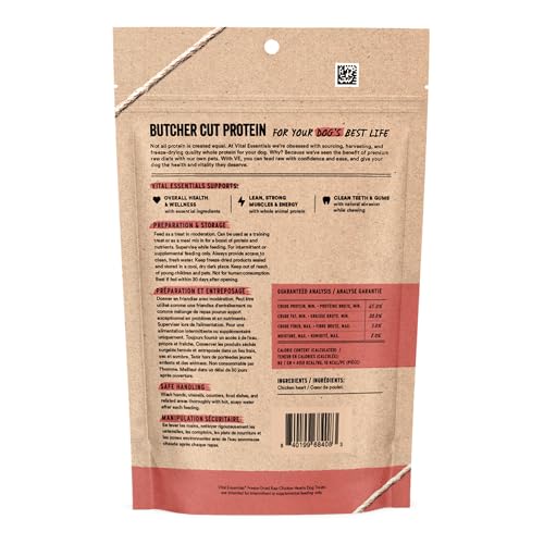 Freeze Dried Raw Chicken Hearts Dog Treats (3.75 Ounce (Pack of 1))
