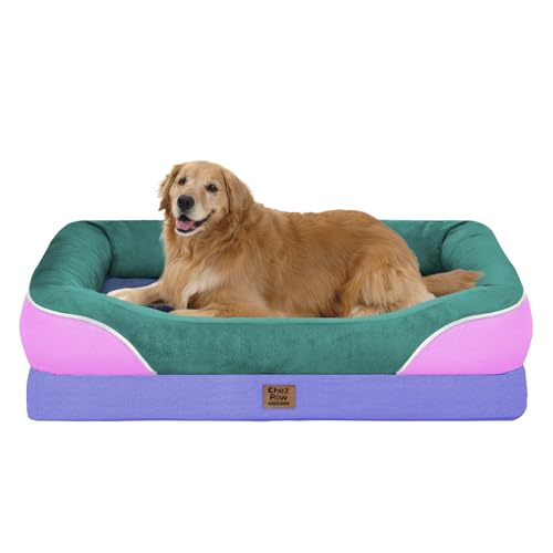 Waterproof Orthopedic XL Dog Bed for Large and Extra Large Dogs (Sage Lavender / 42"L x 30"W x 7.5"Th)