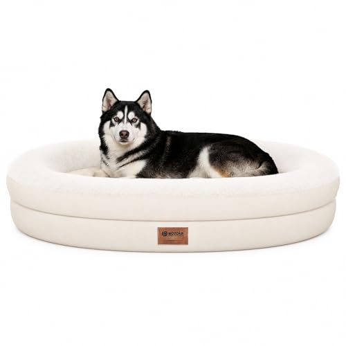 Waterproof Orthopedic Dog Bed for Extra Large Dogs (Light Beige / 48"L x 35"W x 7.5"Th)