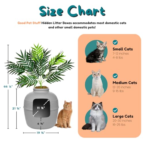 Original Hidden Litter Box Planter (Stone Gray)