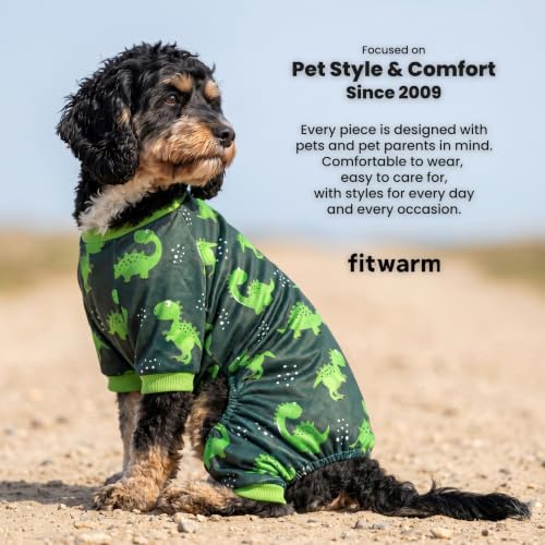 Dinosaur Dog Fleece Pajamas (Dinosaurs / Large)