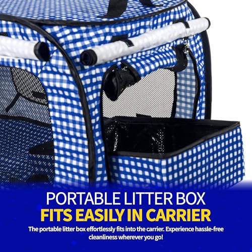 Extra Large Cat Carrier for Travel (Blue)