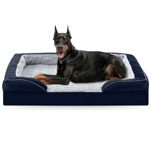 Orthopedic Supportive Extra Large Dog Bed (48.0''l x 35.0''w x 6.5''th / Blue)