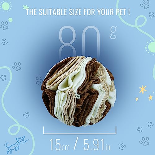 Pet Snuffle Ball (Milk tea brown / 15cm)