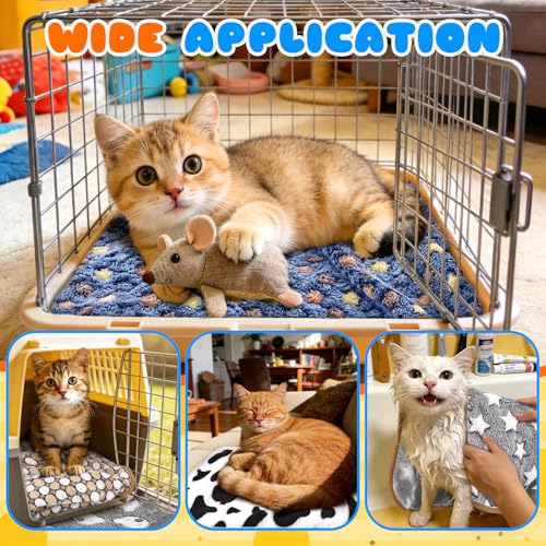 6 Pcs Guinea Pig Bedding Cage Liners Small Animal Flannel Blankets Sleep Mat Absorbent Reusable Pet Pee Bedding Pad Cover for Hamster Ferret Chinchilla Rabbit Hedgehog (16 x 24 Inch)