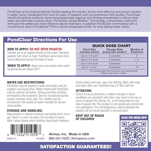 PondClear Packets Beneficial Bacteria Pond Clarifier (24 Packets)