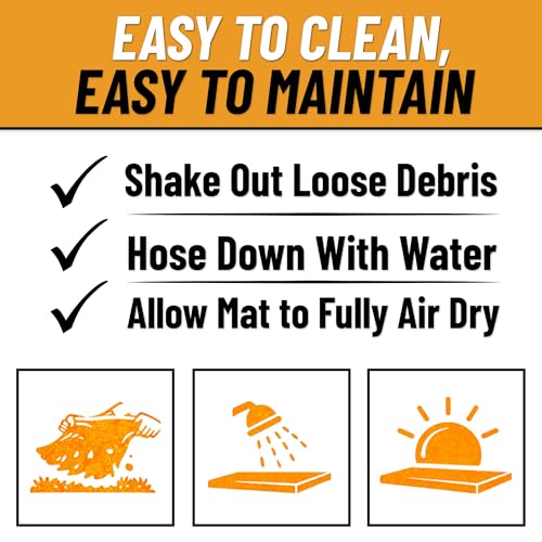 Waterproof Boot Tray Rubber Shoe Mat with Raised Edges (Black - Raised Dot / 1'6" x 2'4" (Boot Tray))