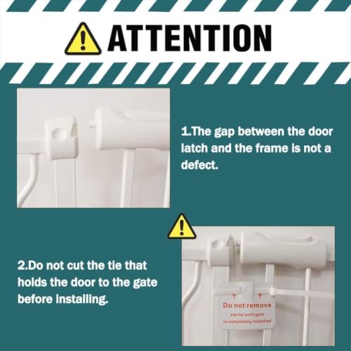 52.76 57.48" Extra Wide Pressure Mounted Baby Gate 30" Tall White (White / 52.76-57.48"/134-146cm)