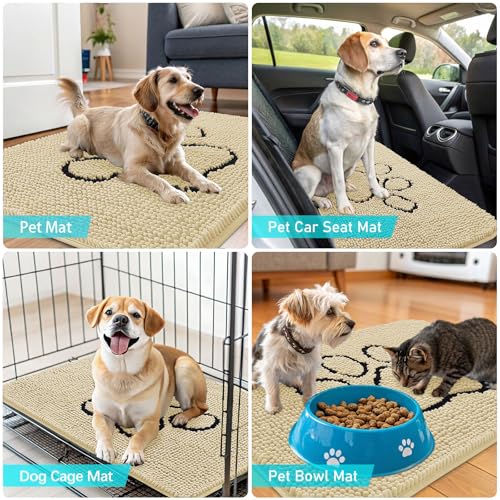 Dog Door Mat for Muddy Paws 36x24 (Sand / 36" X 24")