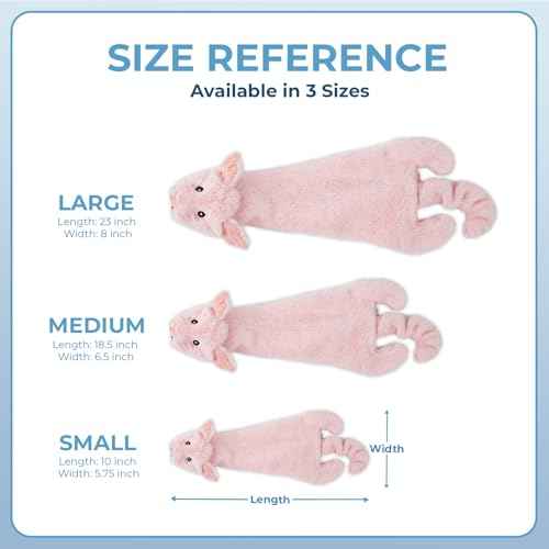 2-in-1 Stuffless Squeaky Dog Toy - Hare, Pig, Small (Multicolor/Pig & Hare / Small)