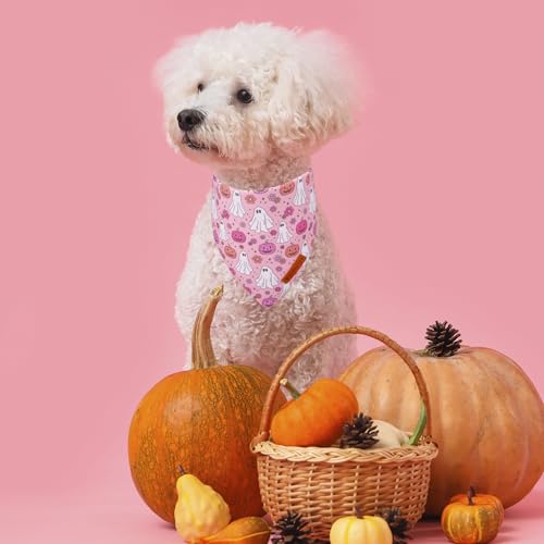 Pink Halloween Dog Bandanas Girl (Small / Halloween)