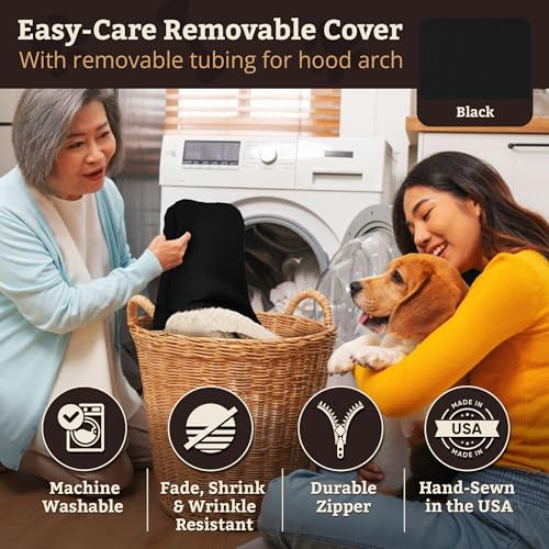 Rectangle Cozy Cave Dog Bed (Black / Medium)