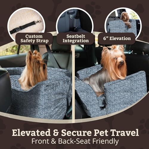 Dog Car Seat for Dogs up to 25lbs (Palmer Indigo / Medium)