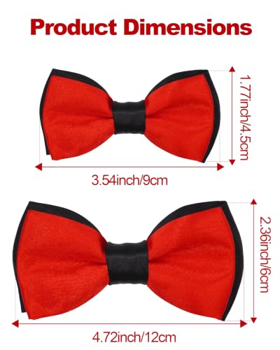 5 Pack Mixed Color Dog Bowties for Small Dogs Slide on Collar (S/M)