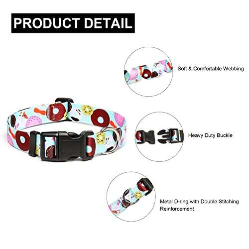 Adjustable Dog Collar (Medium / Blue Cookie)