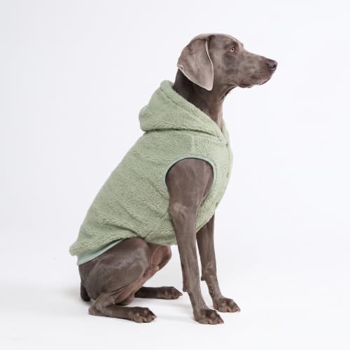 Sherpa Fleece Dog Jacket (Light Green / 3XL)