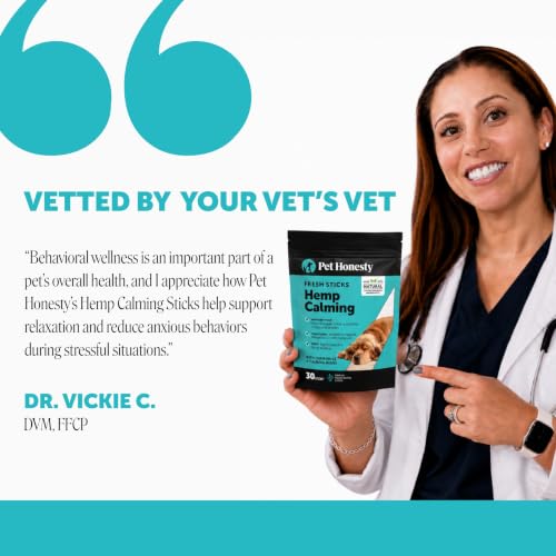 Vet Backed Dog Dental Sticks for Calm & Fresh Breath (30 Count)