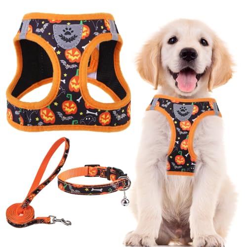 Halloween Dog Harness (Halloween Black / L (CHEST 18"-20"))