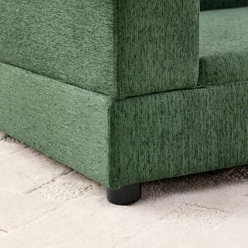 Oversized Dog Sofa Couch for Medium and Large Dogs with Backrest and Armrest (56.5 inch / Green)