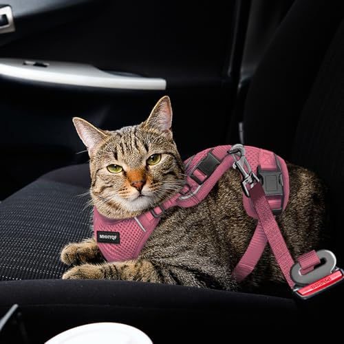 Cat Harness Cat Harness and Leash Set (Pink / Medium)