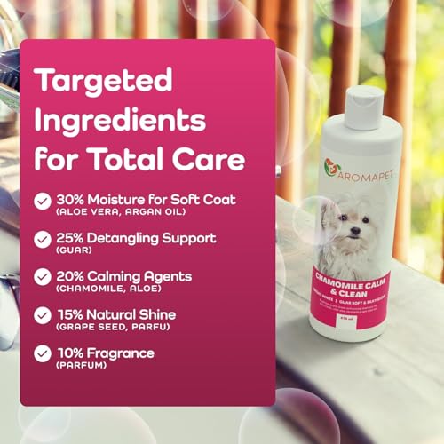 Chamomile Calm & Clean Dog Shampoo for White Coats (Maltese / 16 Fluid Ounces)