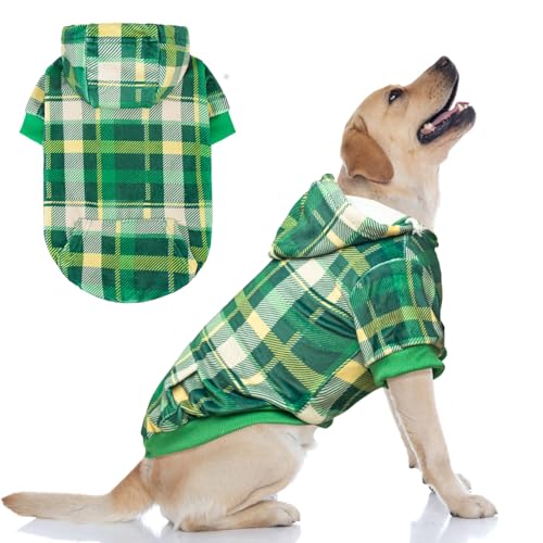 Dog Hoodie Sweaters for Small Medium Large Size Dogs Girls Boys (Medium/Large / Green)