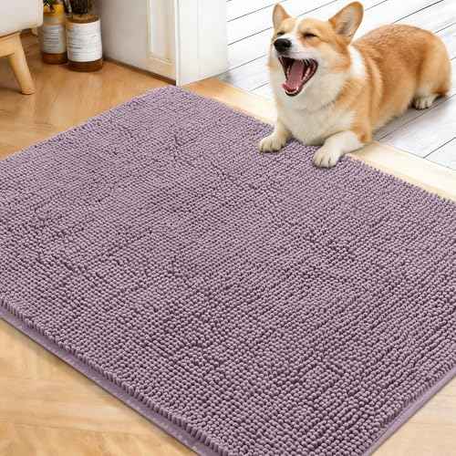Dog Door Mat for Muddy Paws 40x32 (Deep Plum / 40" X 32")