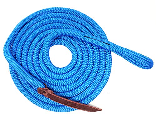 Double Braid Lead Rope with Eye Splice Loop (Blue / 14 ft.)