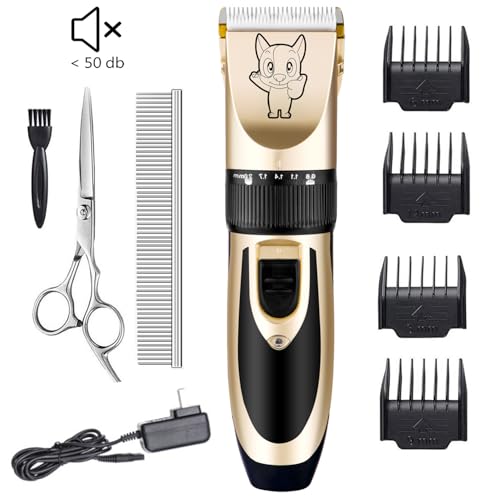 Dog Clippers for Grooming Low Noise (Gold)