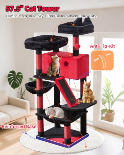 Gothic Cat Tree (Gothic / 57.5 Inches)