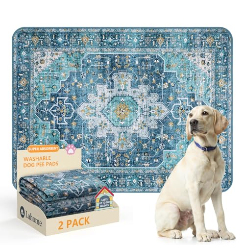 Reusable Washable Puppy Pads (Blue / 3FT x 4FT (Pack of 2))