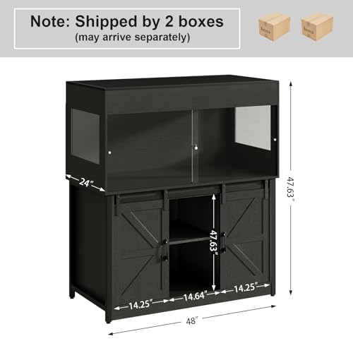 120 Gallon Reptile Terrarium with Stand (Black / 120 Gallon)