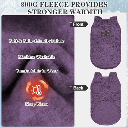 Fleece Dog Sweater (Mixed Purple / Large)