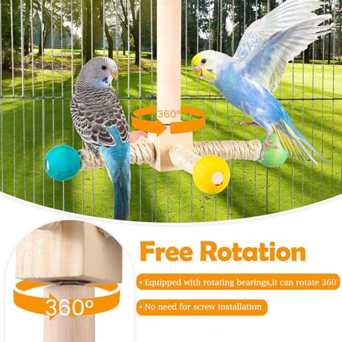 Rotating Bird Perches Toy (Rotating Bird Swing Toys)