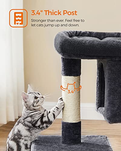 Cat Tree 33.1 (L (23.6"L x 15.7"W x 33.1"H) / Smoky Gray)