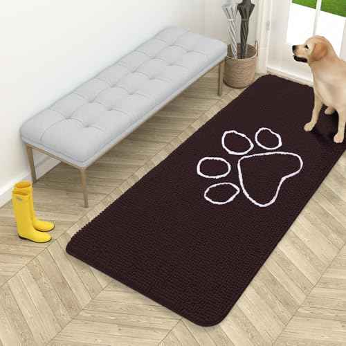 Dog Door Mat for Muddy Paws 54x24 (Brown / 54" X 24")