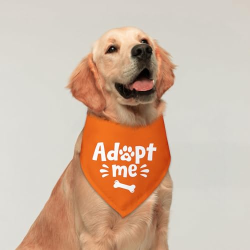 Adopt Me Dog Bandana Adopt Me Bandanas for Dogs Adoption Gotcha Day Adopted Baby Dog Announcement Adopt Me Pets Scarf for Small Medium Dogs & Cats (U)