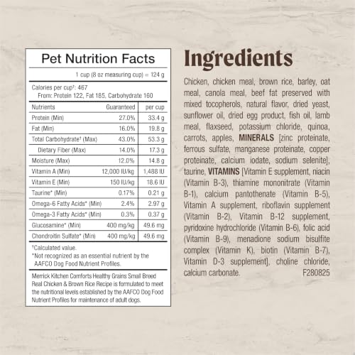 Kitchen Comforts Small Breed Dog Food Chicken and Brown Rice (12 Pound (Pack of 1))