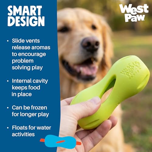 Qwizl Durable Zogoflex Dog Puzzle Toy for Mental Stimulation (Large / Tangerine)