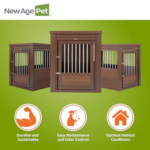 ECOFLEX® Large Furniture Style Dog Crate & End Table (Russet / 35.4"L x 24.0"W x 28.0"H)