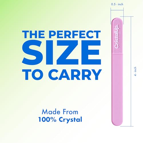 Cristal UP Glass Nail File for Purse (Rose Mist/Pink)