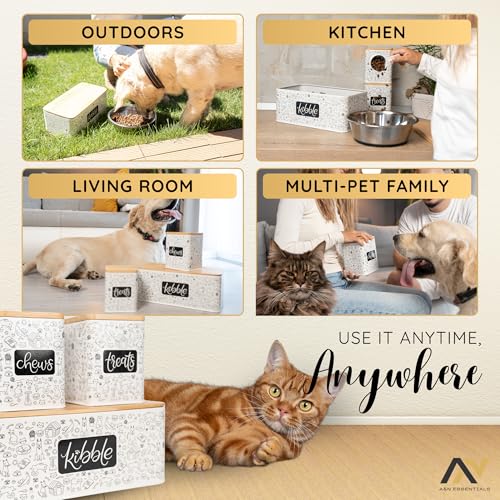 3 Piece Pet Food Storage Container Set