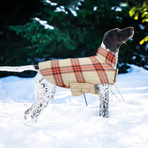 Waterproof Dog Coat (Beige&Red / X-Large (Pack of 1))