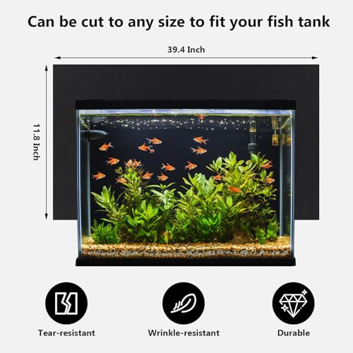 Aquarium Background Paper Decor Fish Tank Backdrop Wallpaper Electrostatic Adhesive (11.8“H×39.4”L)