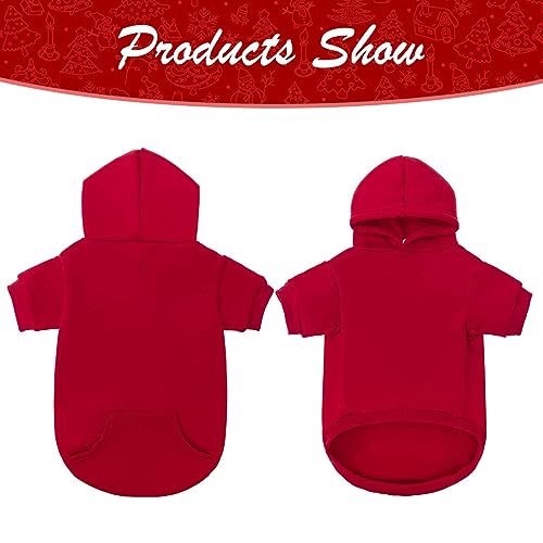 Dog Hoodie for Large Medium Small Dogs (Red / X-Large)