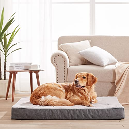 Cooling Dog Beds for Dogs (Grey / XXX-Large: 50" x 34" x 4")